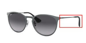 Aste originali Ray-Ban RB3539 Erika Metal, colore 192 · Grigio