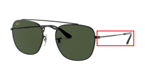 Aste originali Ray-Ban RB3557 Pezzi, colore 9199 · Nero