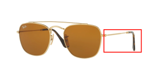 Aste originali Ray-Ban RB3557 Pezzi, colore 001/33 · Oro marrone