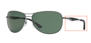 Aste originali Ray-Ban RB3519 Pezzi, colore 004 · Gunmetal