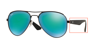 Aste originali Ray-Ban RB3523 Pezzi, colore 006 · Nero opaco
