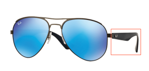 Aste originali Ray-Ban RB3523 Pezzi, colore 029 · Opaco gunmetal