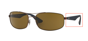 Aste originali Ray-Ban RB3527 Pezzi, colore 012 · Marrone opaco