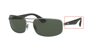 Aste originali Ray-Ban RB3527 Pezzi, colore 029 · Opaco gunmetal