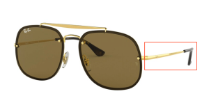 Aste originali Ray-Ban RB3583, colore 001 · Oro