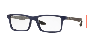 Aste originali Ray-Ban RB8901 vista, colore 5611 · Superiore blu su grigio lucido