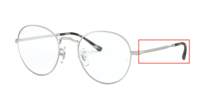 Aste originali Ray-Ban RB3582V vista, colore 2538 · Argento opaco