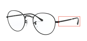 Aste originali Ray-Ban RB3582V vista, colore 2760 · Demigloss nero