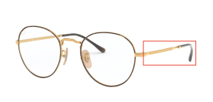 Aste originali Ray-Ban RB3582V vista, colore 2945 · Oro su superiore avana