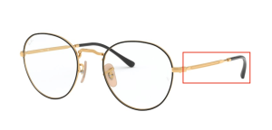 Aste originali Ray-Ban RB3582V vista, colore 2946 · Oro su superiore nero