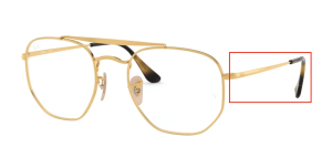 Aste originali Ray-Ban RB3648V vista, colore 2500 · Arista
