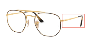 Aste originali Ray-Ban RB3648V vista, colore 2945 · Oro su superiore avana