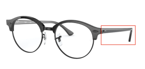 Aste originali Ray-Ban RB4246V vista, colore 8049 · Wrinnkled nero su nero