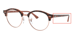 Aste originali Ray-Ban RB4246V vista, colore 5884 · Superiore avana su marrone