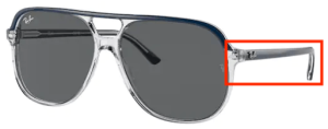 Aste originali Ray-Ban RB2198 Bill, colore 1341 · Blu