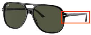 Aste originali Ray-Ban RB2198 Bill, colore 901 · Nero