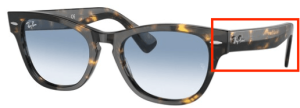 Aste originali Ray-Ban RB2201 Laramie, colore 1332 · Giallo avana