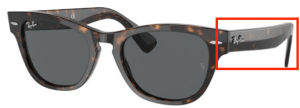 Aste originali Ray-Ban RB2201 Laramie, colore 902 · Tartaruga