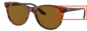 Aste originali Ray-Ban RB2202M, colore F667 · Avana