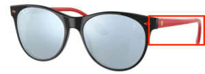 Aste originali Ray-Ban RB2202M, colore F644 · Nero