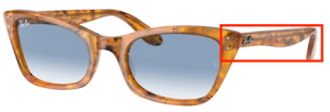 Aste originali Ray-Ban RB2299 Lady Burbank, colore 1342 · Tartaruga