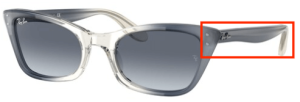 Aste originali Ray-Ban RB2299 Lady Burbank, colore 1343 · Trasparente blu