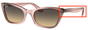 Aste originali Ray-Ban RB2299 Lady Burbank, colore 1344 · Trasparente rosa