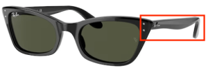 Aste originali Ray-Ban RB2299 Lady Burbank, colore 901 · Nero