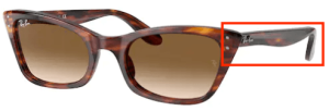 Aste originali Ray-Ban RB2299 Lady Burbank, colore 954 · Tartaruga chiaro
