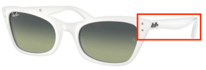Aste originali Ray-Ban RB2299 Lady Burbank, colore 975 · Bianco