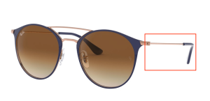 Aste originali Ray-Ban RB3546 Pezzi, colore 9175 · Blu scuro su rame