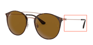 Aste originali Ray-Ban RB3546 Pezzi, colore 9074 · Rame su superiore avana