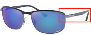 Aste originali Ray-Ban RB3671CH, colore 9204 · Blu