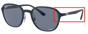 Aste originali Ray-Ban RB4341CH, colore 6331 · Blu opaco