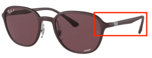 Aste originali Ray-Ban RB4341CH, colore 6445 · Viola scuro