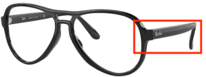 Aste originali Ray-Ban RB4355V vista, colore 2000 · Nero lucido