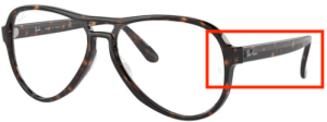 Aste originali Ray-Ban RB4355V vista, colore 2012 · Avana scuro