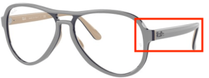 Aste originali Ray-Ban RB4355V vista, colore 8133 · Grigio chiaro