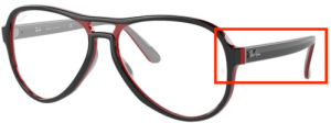 Aste originali Ray-Ban RB4355V vista, colore 8136 · Nero