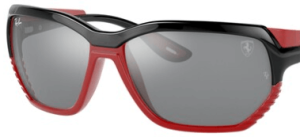 Lenti originali Ray-Ban RB4366M Ferrari, colore 6G · Grigio specchio argento · plastica