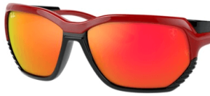 Lenti originali Ray-Ban RB4366M Ferrari, colore 6Q · Rosso specchio · plastica