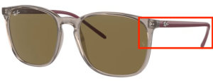 Aste originali Ray-Ban RB4387, colore 6572 · Trasparente grigio