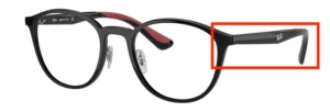 Aste originali Ray-Ban RB7156 vista, colore 5795 · Nero