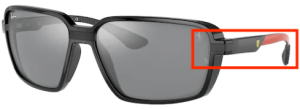 Aste originali Ray-Ban RB8360M, colore F661 · Nero