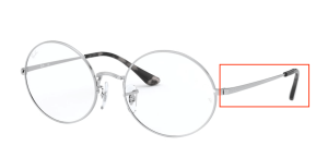 Aste originali Ray-Ban RB1970V Oval, colore 2501 · Argento