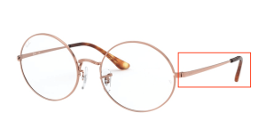 Aste originali Ray-Ban RB1970V Oval, colore 2943 · Rame