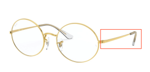Aste originali Ray-Ban RB1970V Oval, colore 3086 · Legend oro