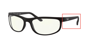 Aste originali Ray-Ban RB2027 Predator 2, colore 601S · Nero opaco