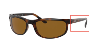 Aste originali Ray-Ban RB2027 Predator 2, colore 6508 · Avana scuro
