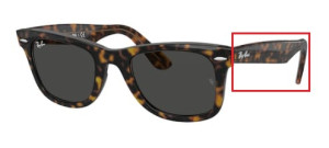 Aste originali Ray-Ban RB2140 Wayfarer, colore 1292 · Carey